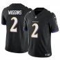 Men & Youth nate wiggins ravens 2 game jersey black