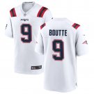 Men & Youth Kayshon Boutte  patriots 9  game  jersey white