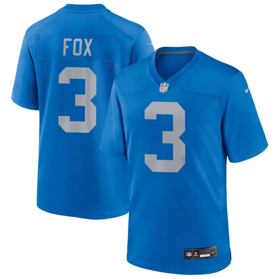 Men & Youth Jack Fox  lions 3 game  jersey blue