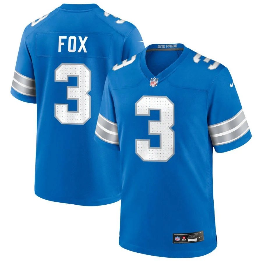 Men & Youth Jack Fox  lions 3 game  jersey blue