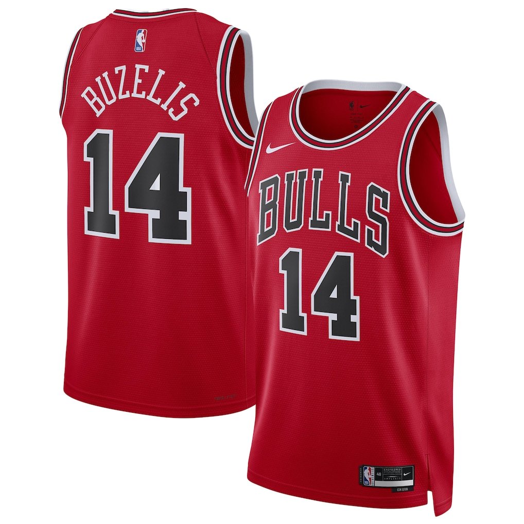Men & Youth Matas Buzelis  Bulls 14  icon  jersey red
