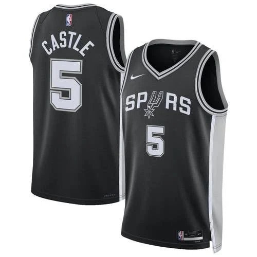 Men & Youth Stephon Castle spurs 5  statement  jersey black