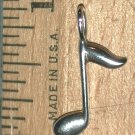 Tiny quaver Symbol Sterling Silver Charm Pendant Vintage Music Note musical