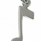 Quaver Symbol Sterling Silver Charm Pendant Vintage Music note musical ROC