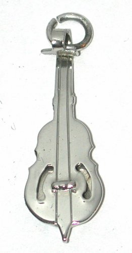 Cello double Bass Sterling Silver 3D Charm Vintage musical instrument music