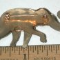 Vintage Signed WARNER Pin Brooch Enamel Elephant blue