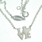 LA 925 DISNEY STERLING MICKEY MOUSE NECKLACE Laugh at Yourself Love Yourself LA 925 DISNEY STERLING MICKEY MOUSE NECKLACE Laugh at Yourself Love Yourself