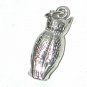 Vintage CHARM Sterling Silver 3D Owl Bird red rhinestone eyes pendant