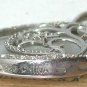 Love you to the Moon & Back STERLING SILVER mother of pearl Pendant Necklace signed RL