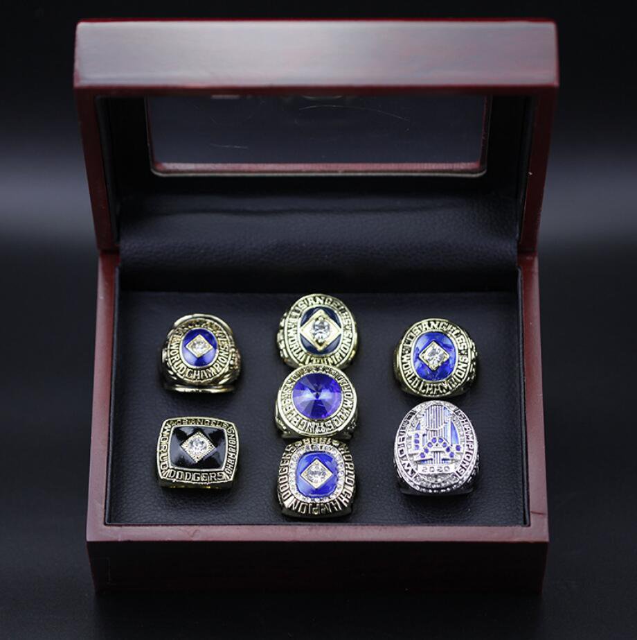 A Set Los Angeles Dodgers World Series Championship rings 7Pcs With Wo