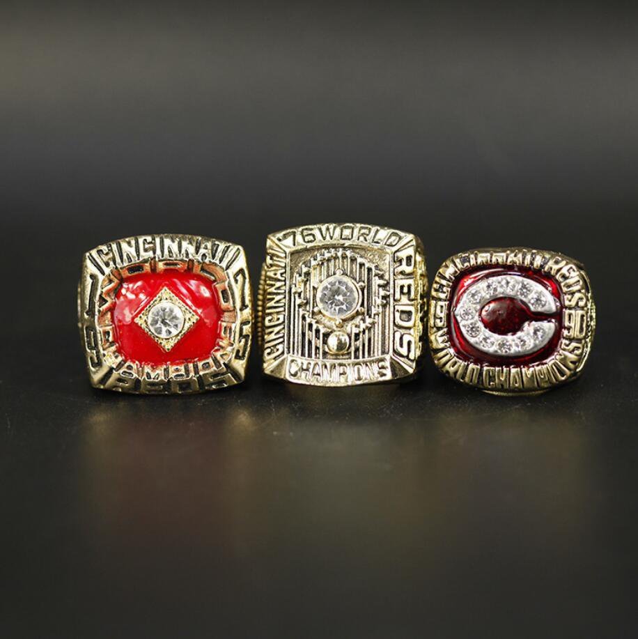 Size 11 Cincinnati Reds 1975 1976 1990 World Series Championship rings