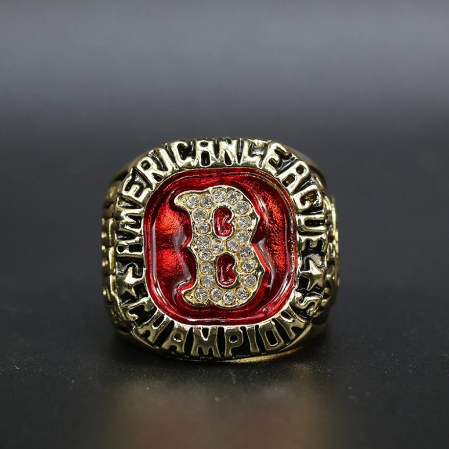 Size 11 Boston Red Sox 1986 American League Championship ring Fans Gif