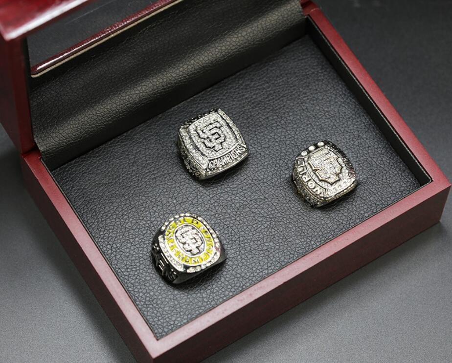 A Set San Francisco Giants 2010 2012 2014 World Series Championship ri