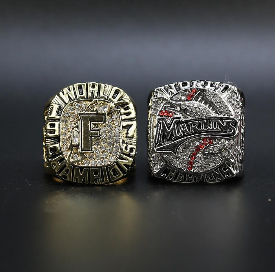 Size 11 Miami Marlins 1997 2003 World Series Championship rings Fans G