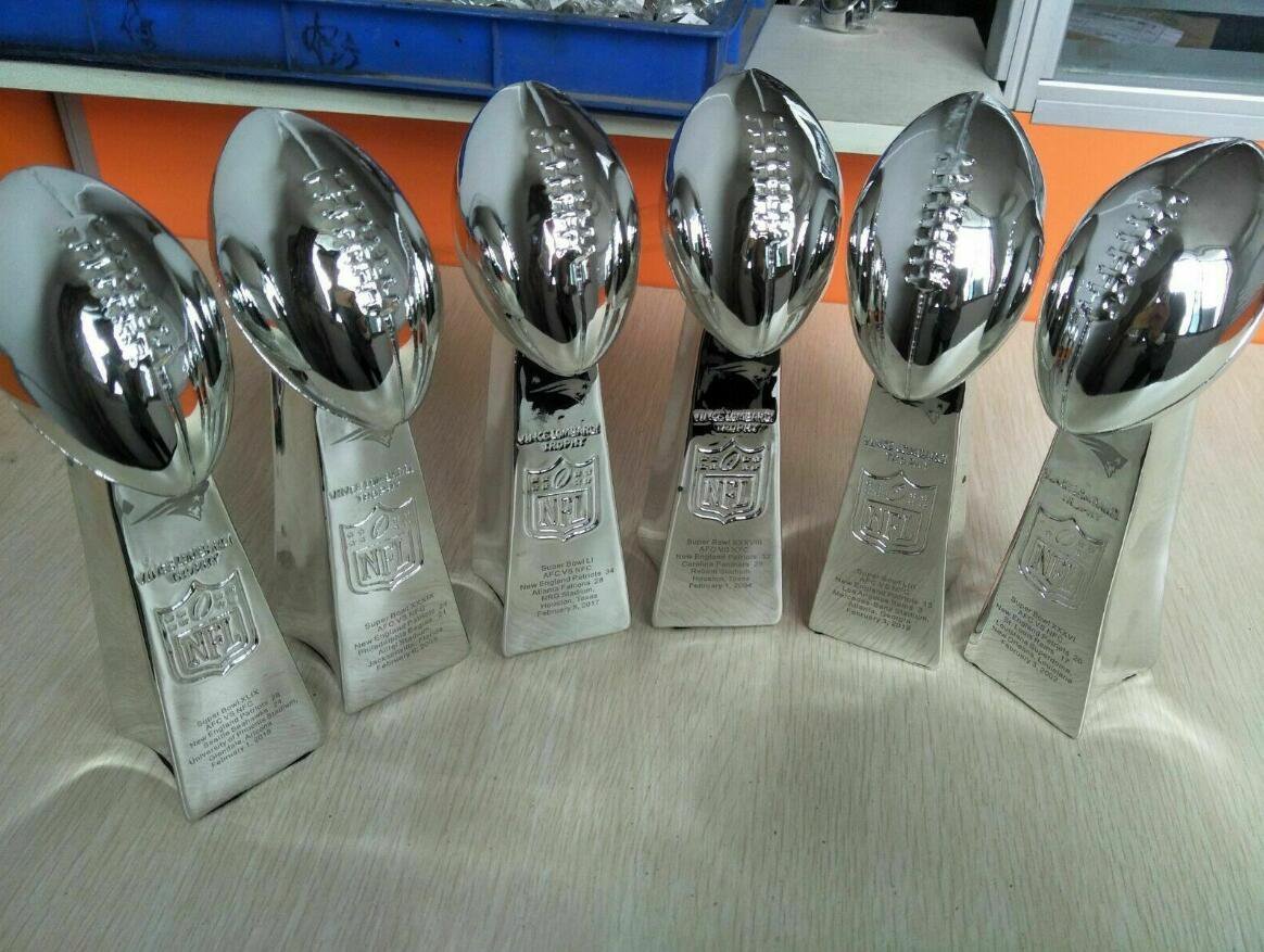 A Set New England Patriots Super Bowl Championship VINCE LOMBARDI 6Pcs