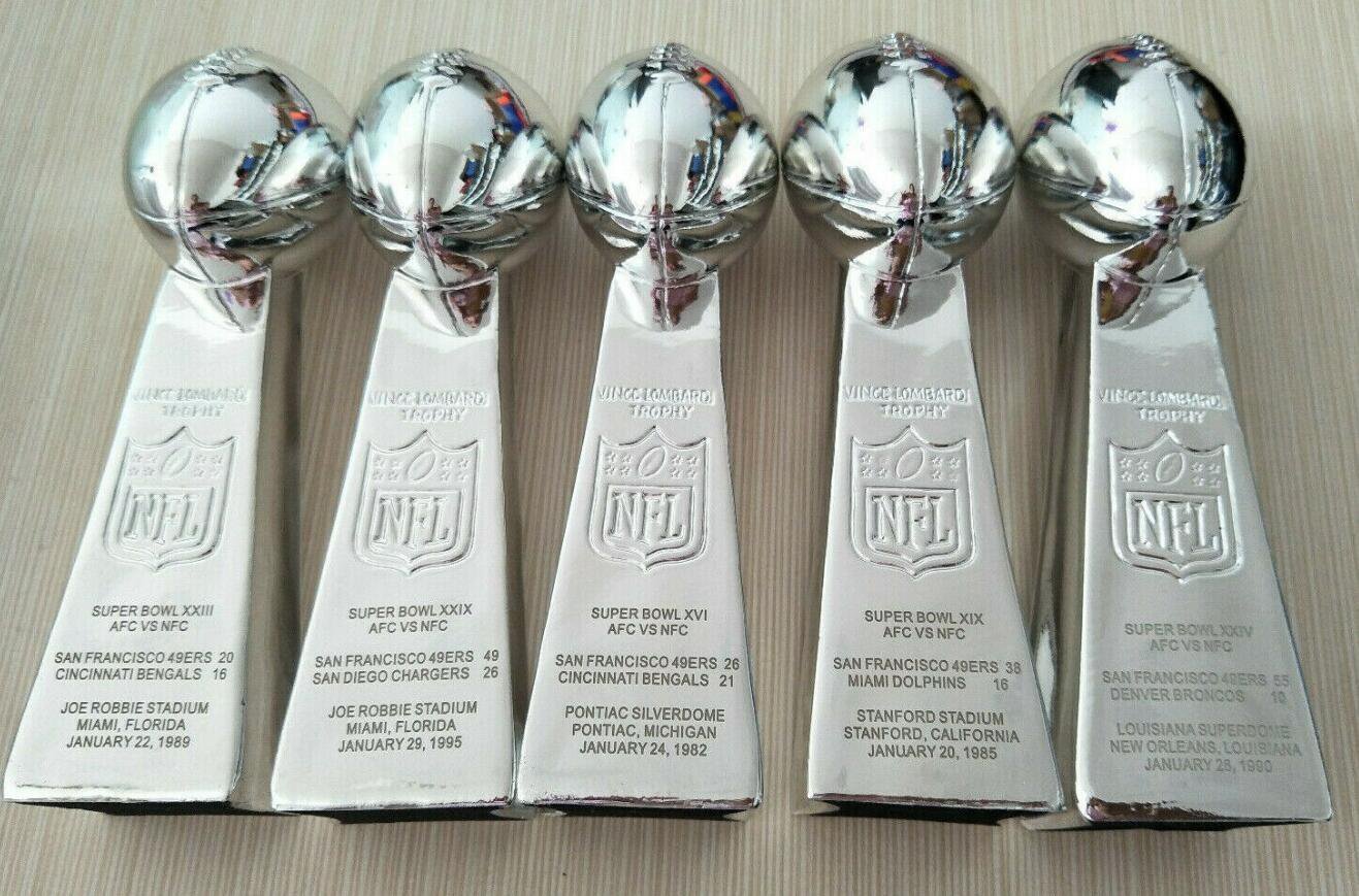 A Set San Francisco 49ERS Super Bowl Championship VINCE LOMBARDI 5Pcs