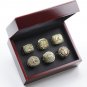 A Set Los Angeles Lakers Kobe Bryant Basketball Championship rings 6Pc