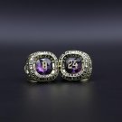 2Pcs Lakers Kobe Bryant Black Mamba Basketball Championship rings Fans