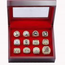12Pcs Los Angeles Lakers Basketball Championship rings With Wooden Dis