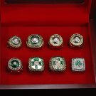 A Set Boston Celtics 8Pcs Basketball Championship rings Size 11 With W