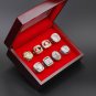 8Pcs Oklahoma Sooners National Championship rings With Wooden Display