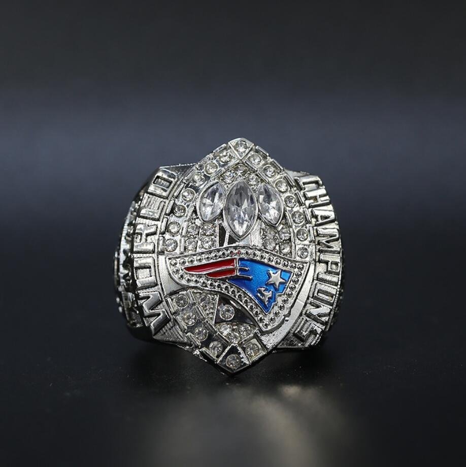 Size 11 New England Patriots 2004 Super Bowl Championship Silver Ring