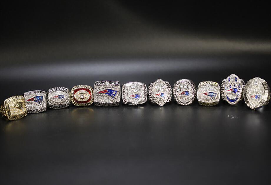 Size 11 New England Patriots Super Bowl Championship Rings 11Pcs Fans