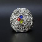Size 11 Pittsburgh Steelers 2008 Super Bowl Championship Silver Ring F
