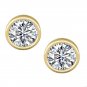 5MM Round Cut Created Diamond Stud Earrings
