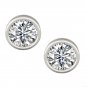 5MM Round Cut Created Diamond Stud Earrings