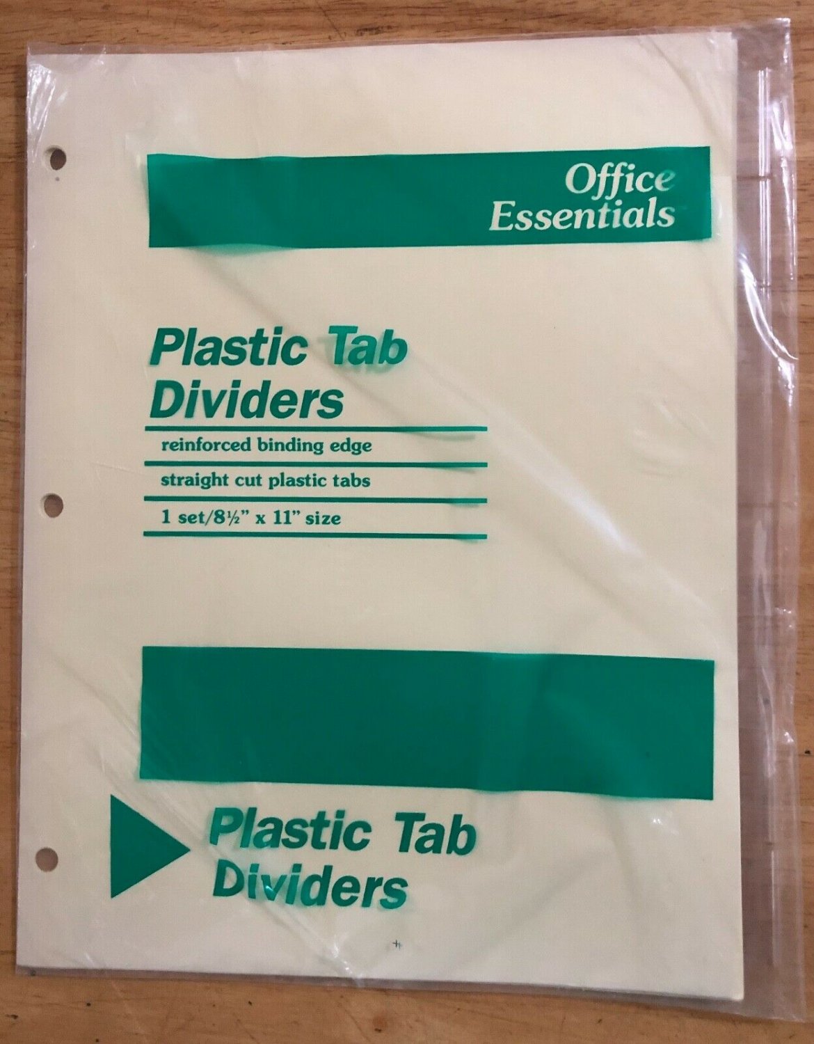 NEW Office Essentials 11468 Economy Insertable Plastic Tab Dividers 1 SET 8 Tabs