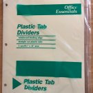 NEW Office Essentials 11468 Economy Insertable Plastic Tab Dividers 1 SET 8 Tabs
