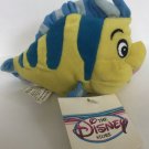 New with tag Disney Store Little Mermaid Flounder mini bean bag 7 inch PLUSH