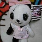 Hangry & Angry Gothic Punk Horror Cat with Ribbon Plush TAITO