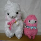 Alpacasso,Alpaca plush,pink,white, fluffy.mascot Amuse Anime set