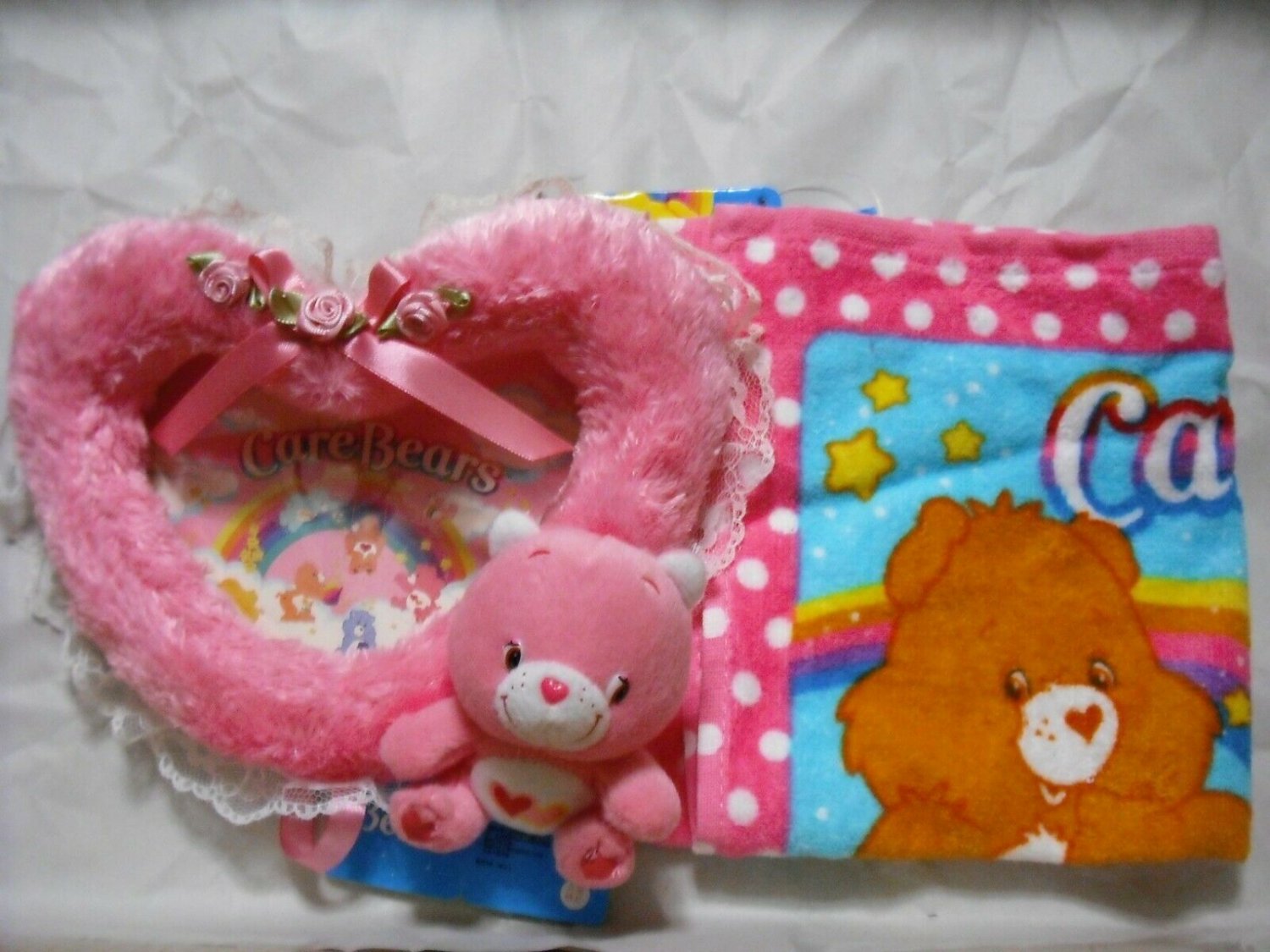 Care bears photo Frame mascot and handtowel pink Anime