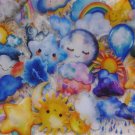 Watercolor Weather Stickers wind cloud moon sun decals