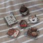 Chocolate Hot Cocoa Cupcake Strawberry 6pc Acrylic Charm DIY Craft Supply decor supply