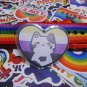 LGBTQ+ Heart Shaped Pride Flag Cat Acrylic Charm keychain  | DIY Craft Supplies, Party Cake Decor