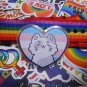 LGBTQ+ Heart Shaped Pride Flag Cat Acrylic Charm keychain  | DIY Craft Supplies, Party Cake Decor