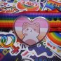 LGBTQ+ Heart Shaped Pride Flag Cat Acrylic Charm keychain  | DIY Craft Supplies, Party Cake Decor