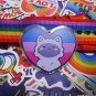 LGBTQ+ Heart Shaped Pride Flag Cat Acrylic Charm keychain  | DIY Craft Supplies, Party Cake Decor