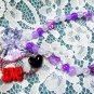 Beaded Mobile Charm Ribbon Heart Love Strap Keychain Charms Beads Kawaii