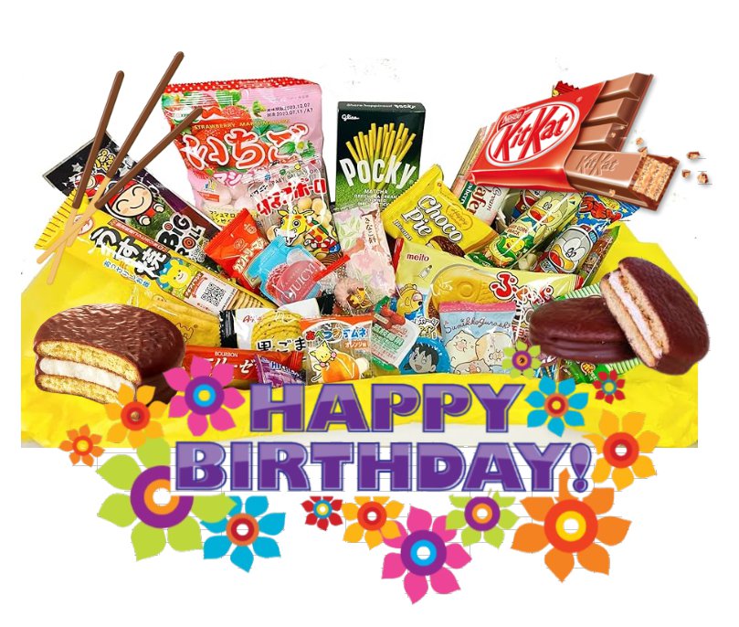 Anime Themed Snack Box, Asian Sweets,Snacks Treats Birthday Gift Party Gift