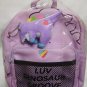Children's Purple Dinosaur Backpack with Plush Toy Charm – Daypack for Kids teens