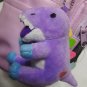Children's Purple Dinosaur Backpack with Plush Toy Charm – Daypack for Kids teens