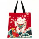 Japanese Maneki Neko lucky cat tote bag