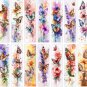 16 Watercolor Butterfly Flower Bookmarks | Gift for Book Lovers