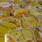 Yellow Cartoon yellow Stickers (25pcs Waterproof PVC Decals) for DIY Crafts, Journals, Water Bottles