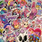 50pcs Gothic Pastel Cat Doll Stickers: Halloween Party Decor, Card Making Crafts